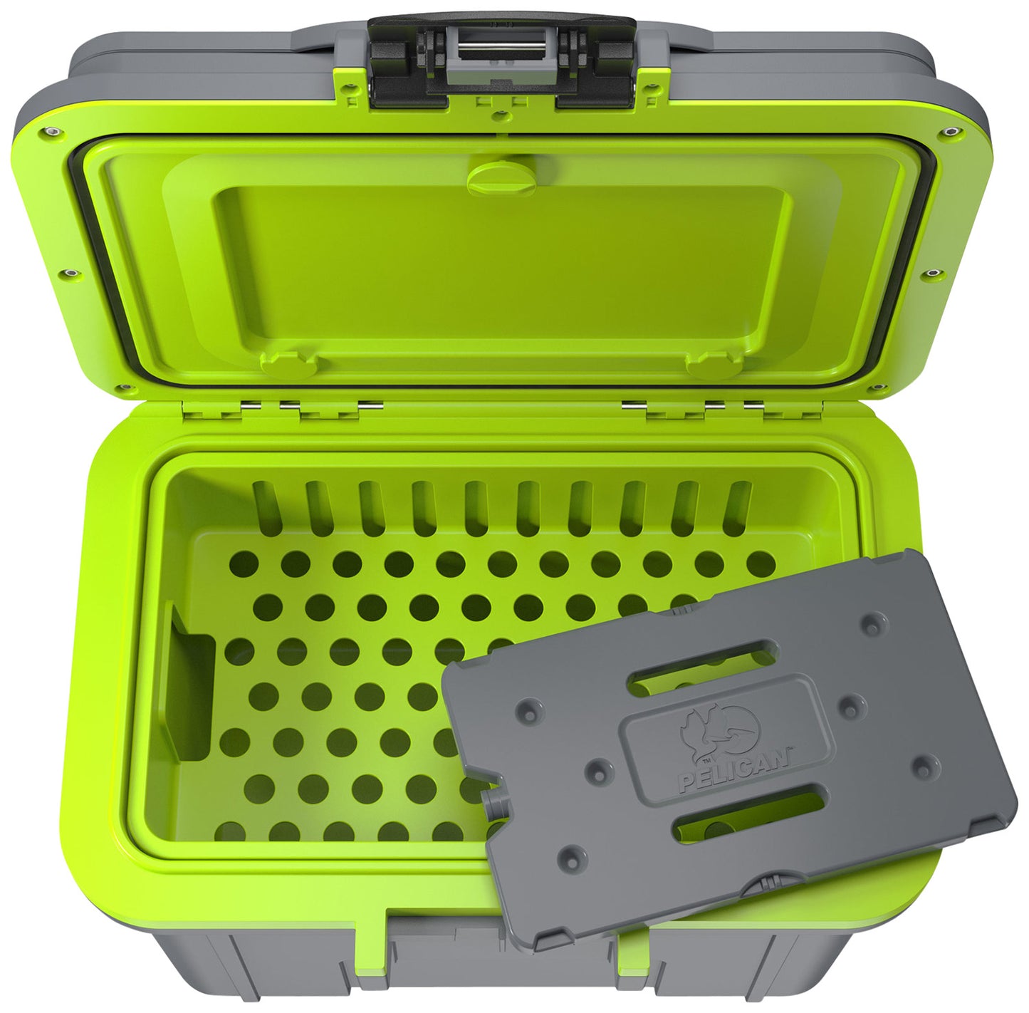 PELICAN 8Q-1-DKGRYEGRN 8QT ELITE COOLER GRY/GRN