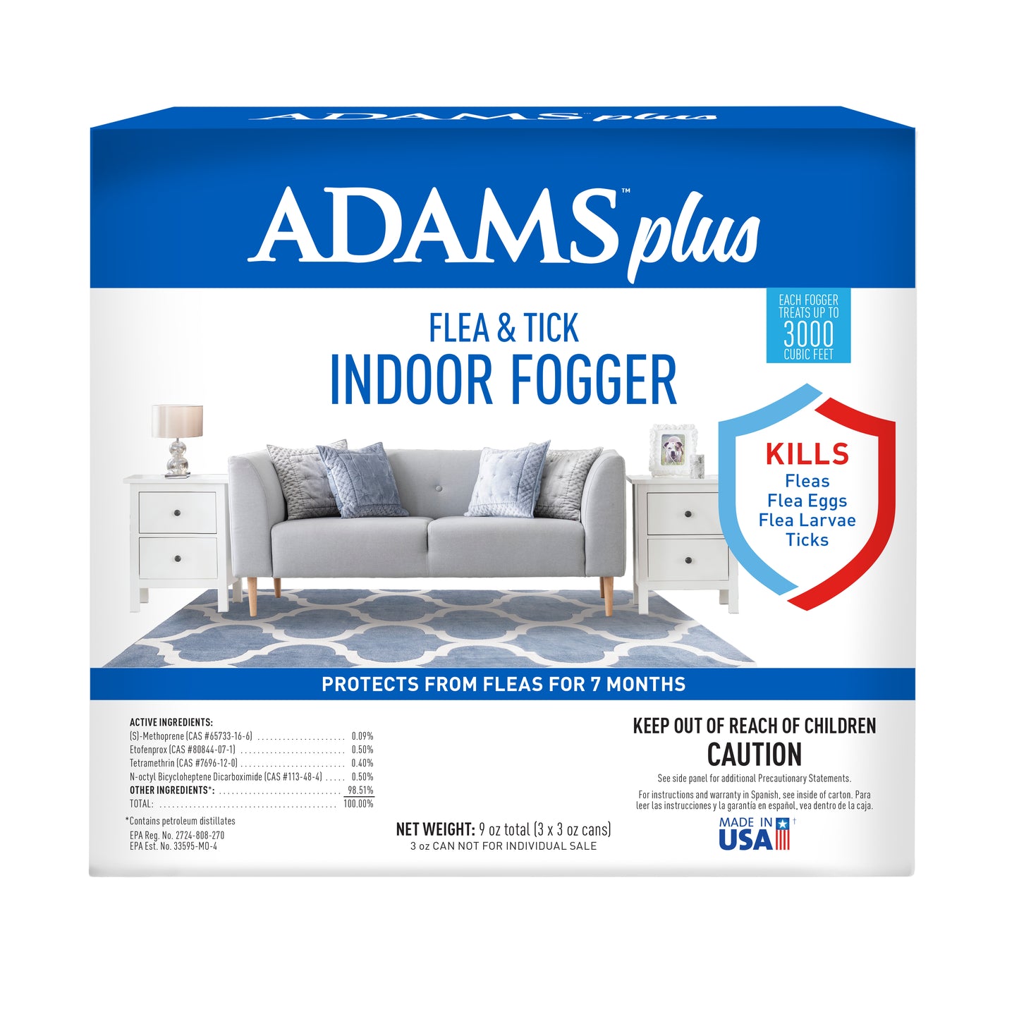 Adams Plus Flea & Tick Indoor Fogger
