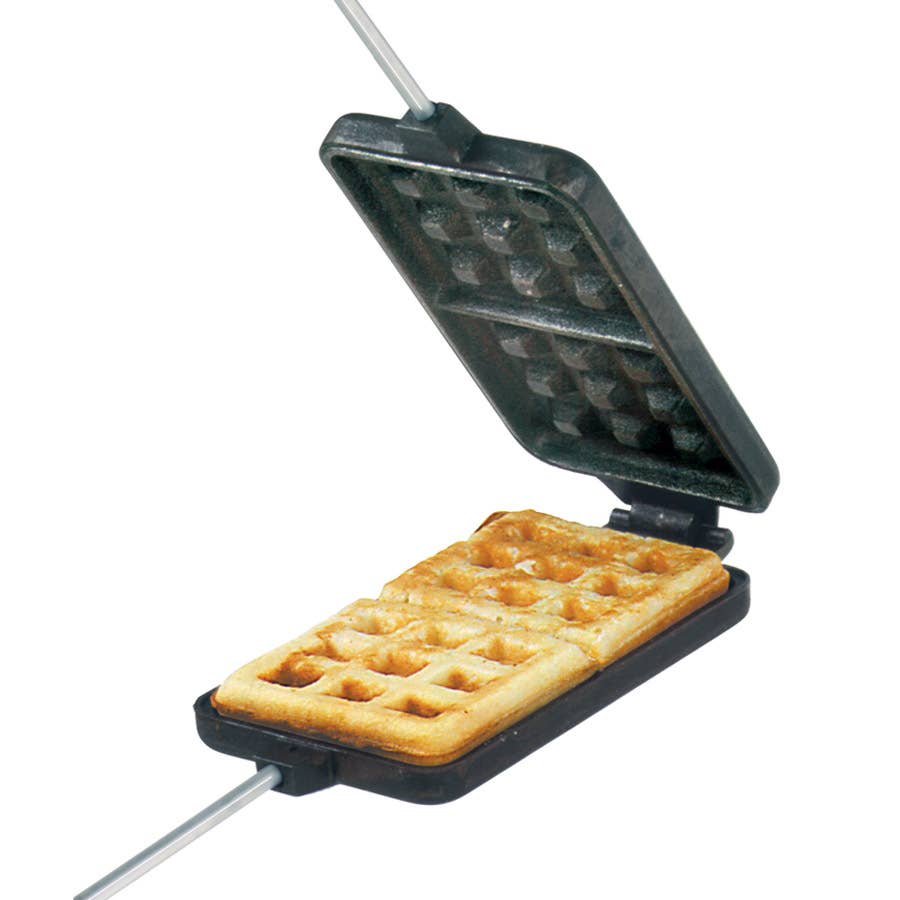 Waffle Iron - Cast Iron For Campfire & Firepit by Rome 1405