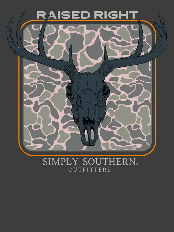 Simply Southern Men Deer-Graphite Heather Tee