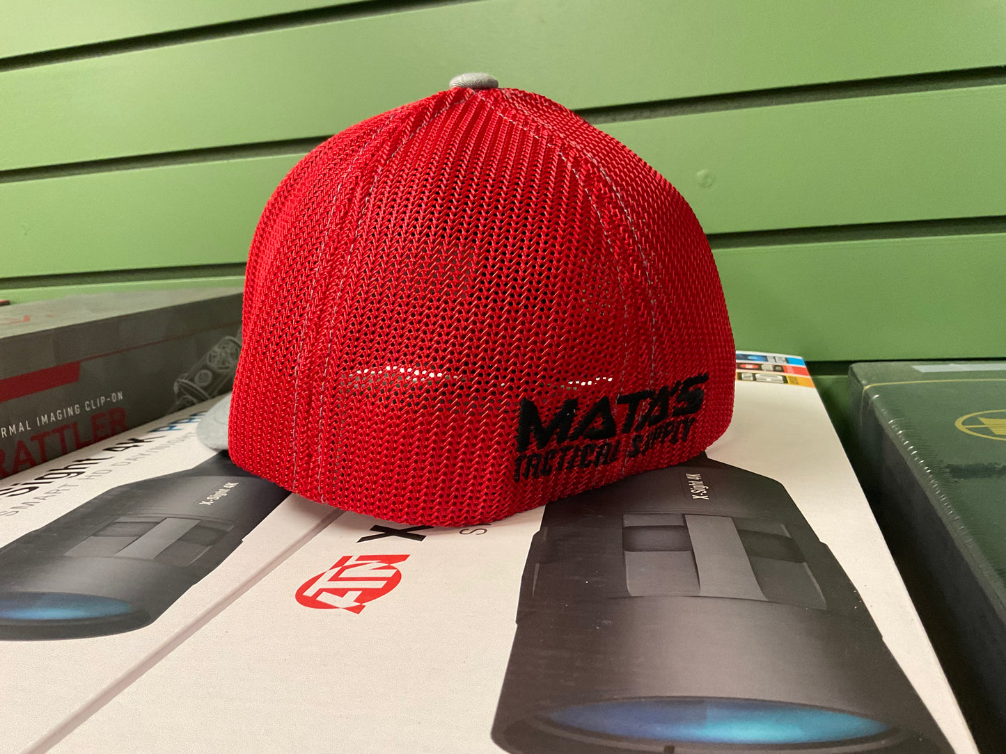 MTS Grey and Red Richardson FlexFit SM-MD