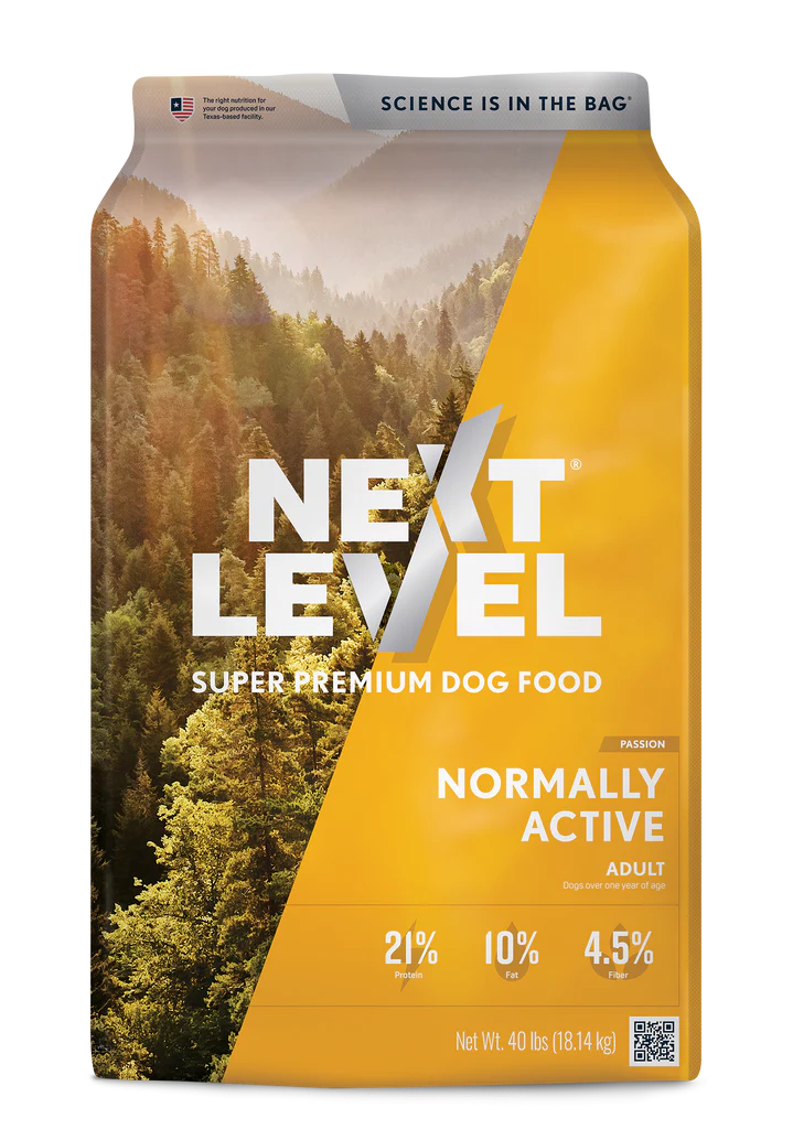 Next Level Normal Active Adult Dog Food Yellow 40lbs.