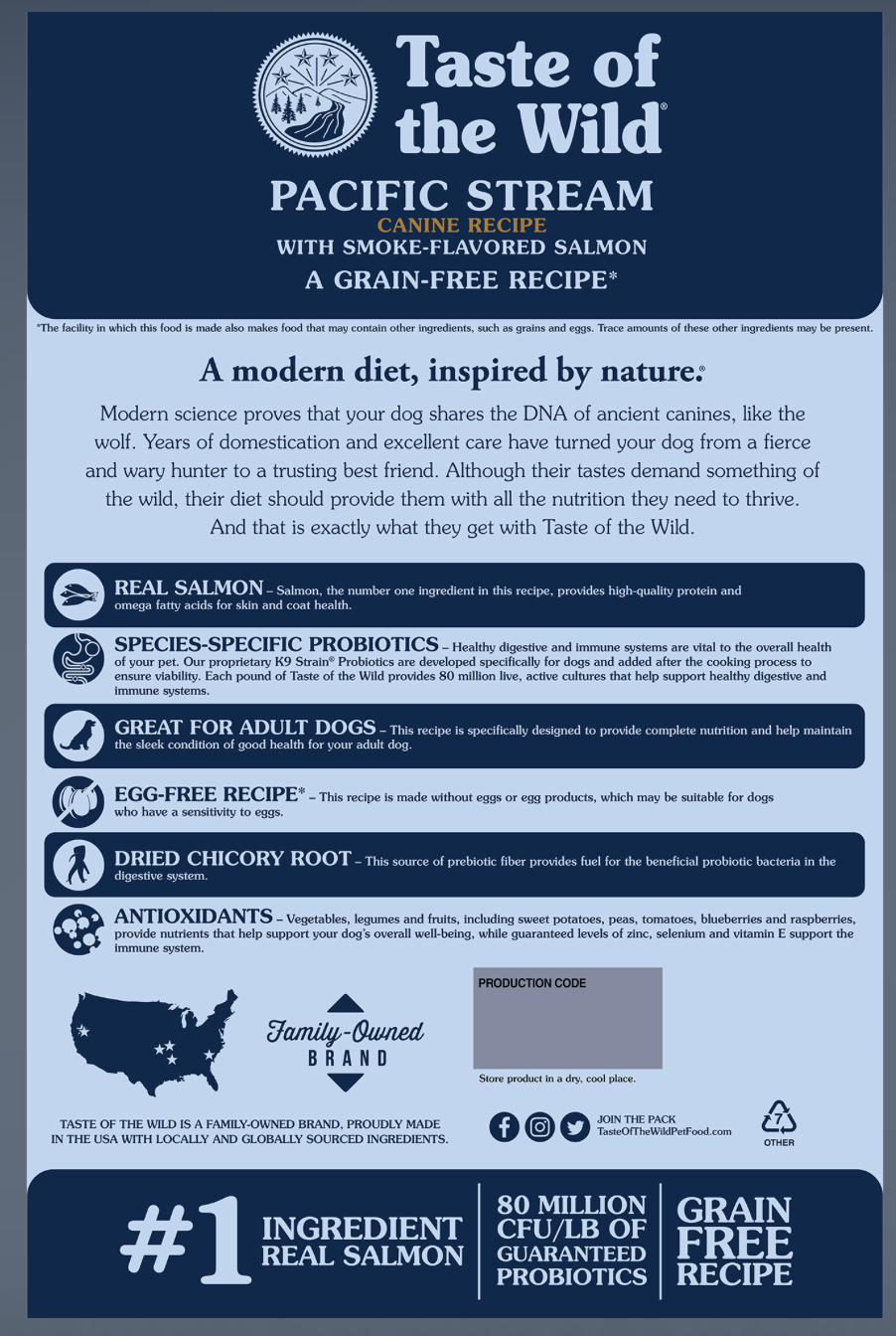 TASTE OF WILD Pacific Stream 28# (FOR ALL DOG STAGES)