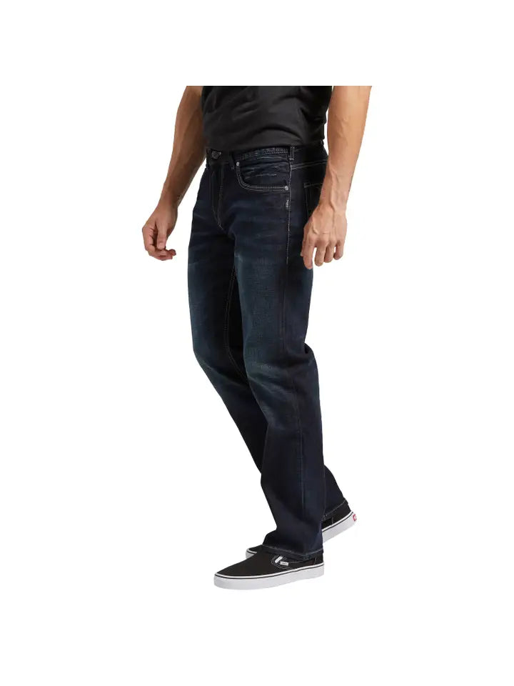 Silver Jeans Co. Men's Allan Slim Fit Straight Jeans BBS491