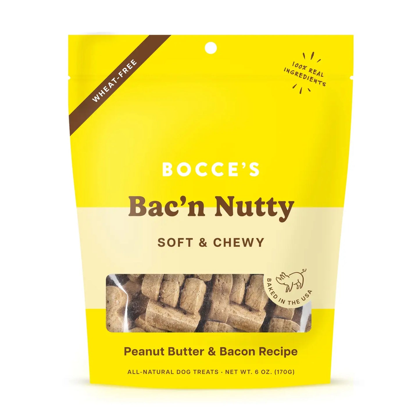 Bocce's Bakery Bac'n Nutty 6oz Soft & Chewy Dog Treats