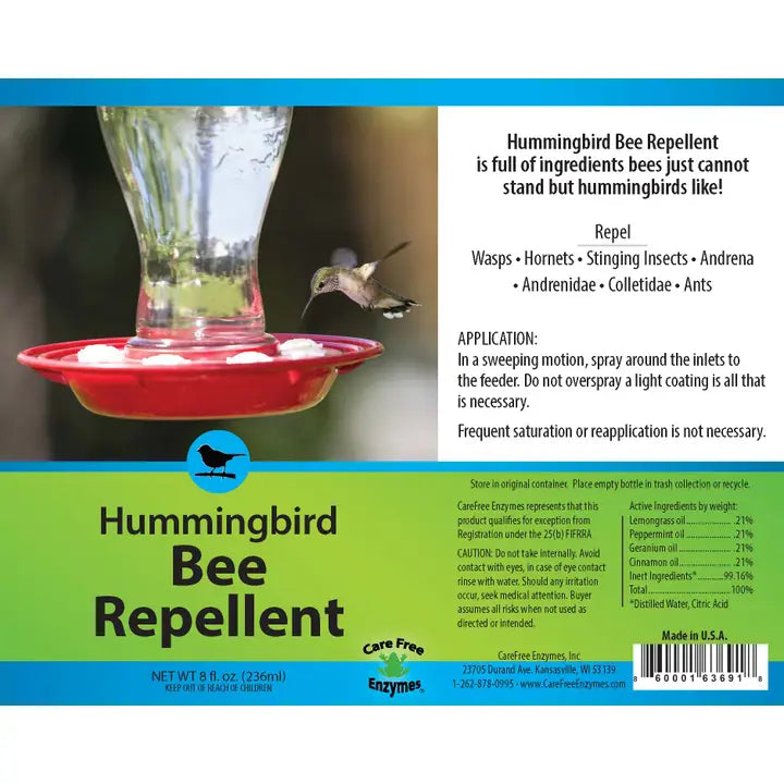 Hummingbird Bee Repellent 16 oz Spray