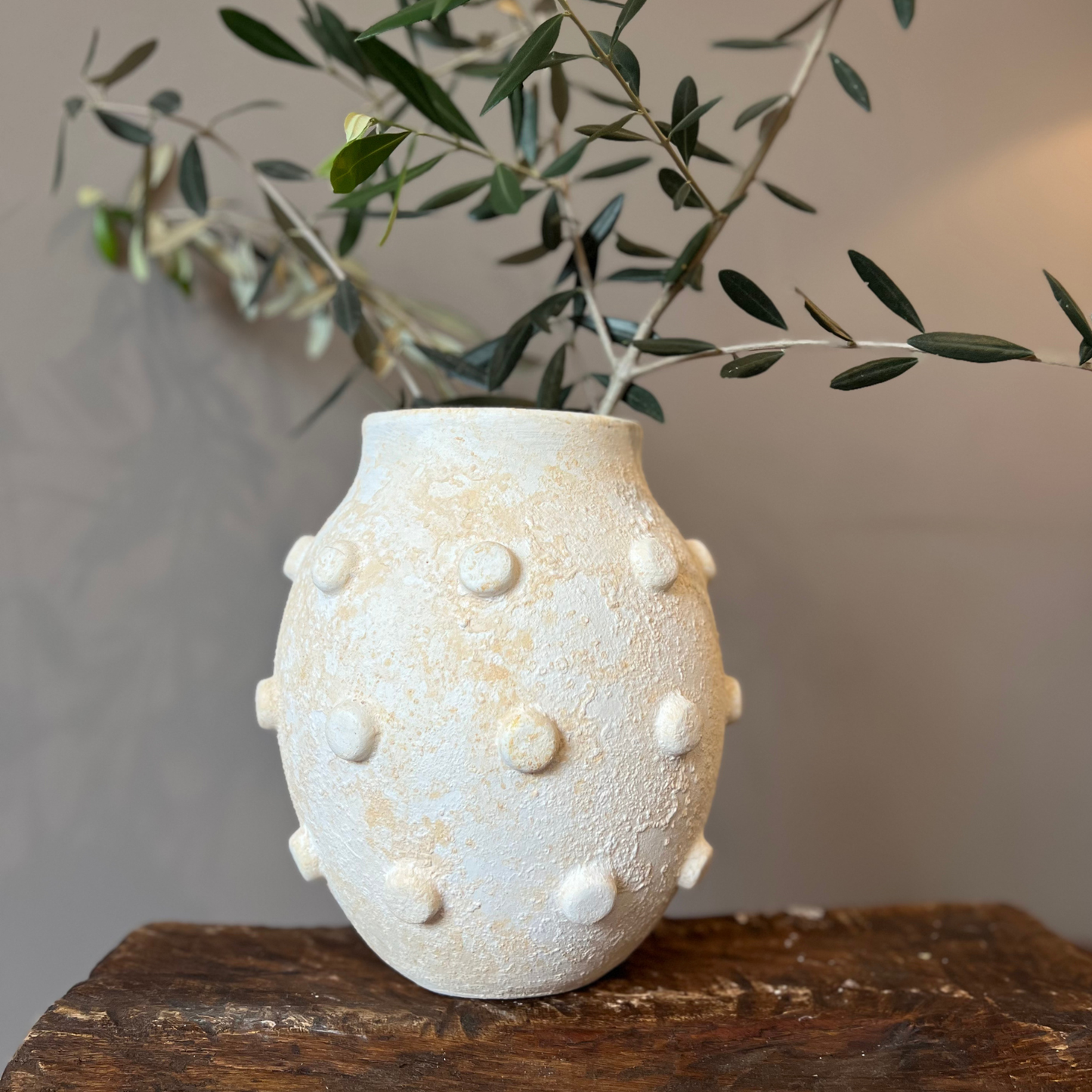 Clay Mars Beaded Vase