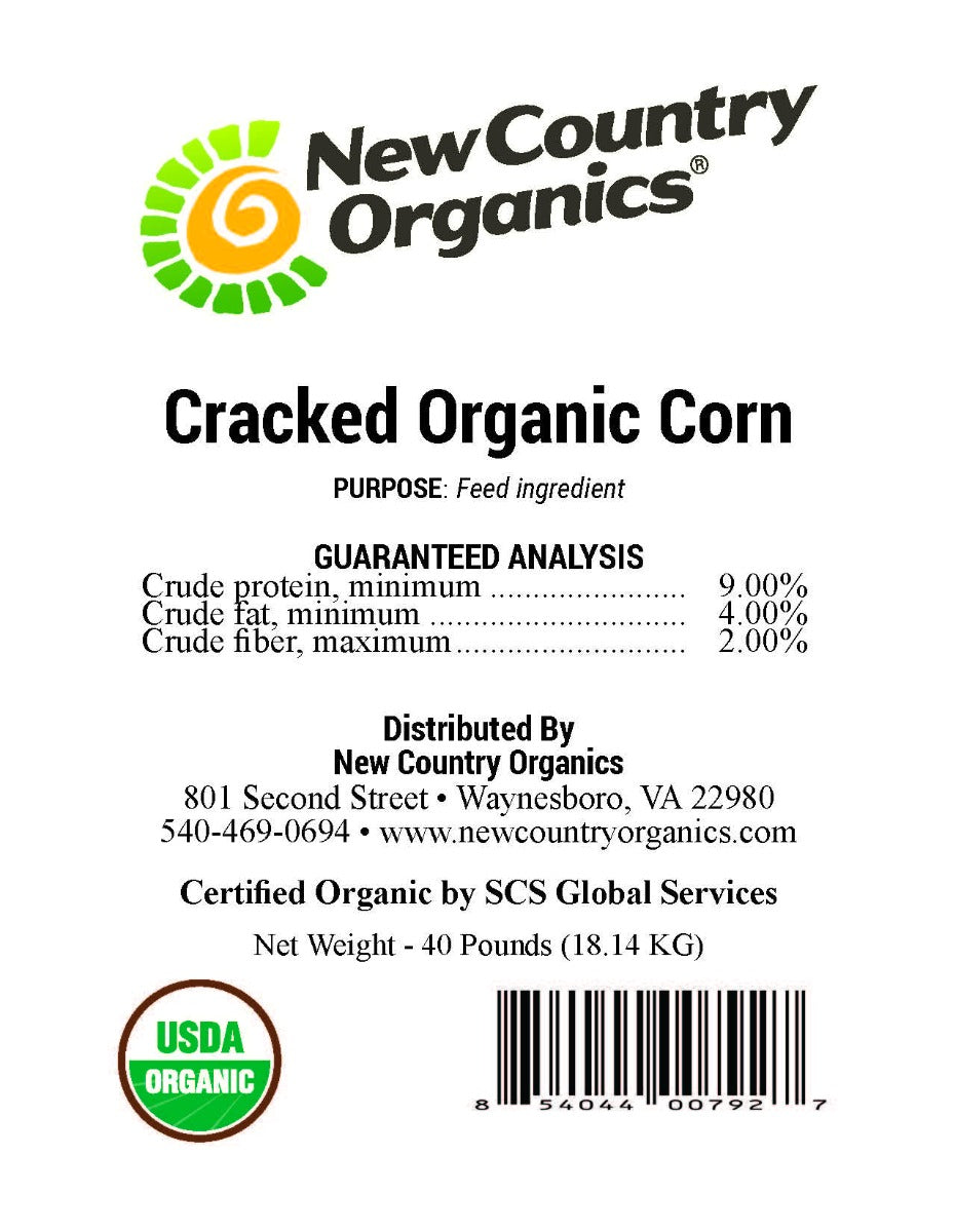 New Country Organics Cracked Corn 40lbs