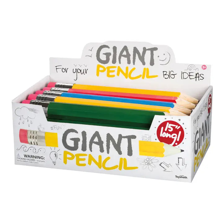 Giant Pencil, 15 Inch, Assorted Colors