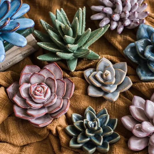 Succulent Ceramic Table Accents Decor