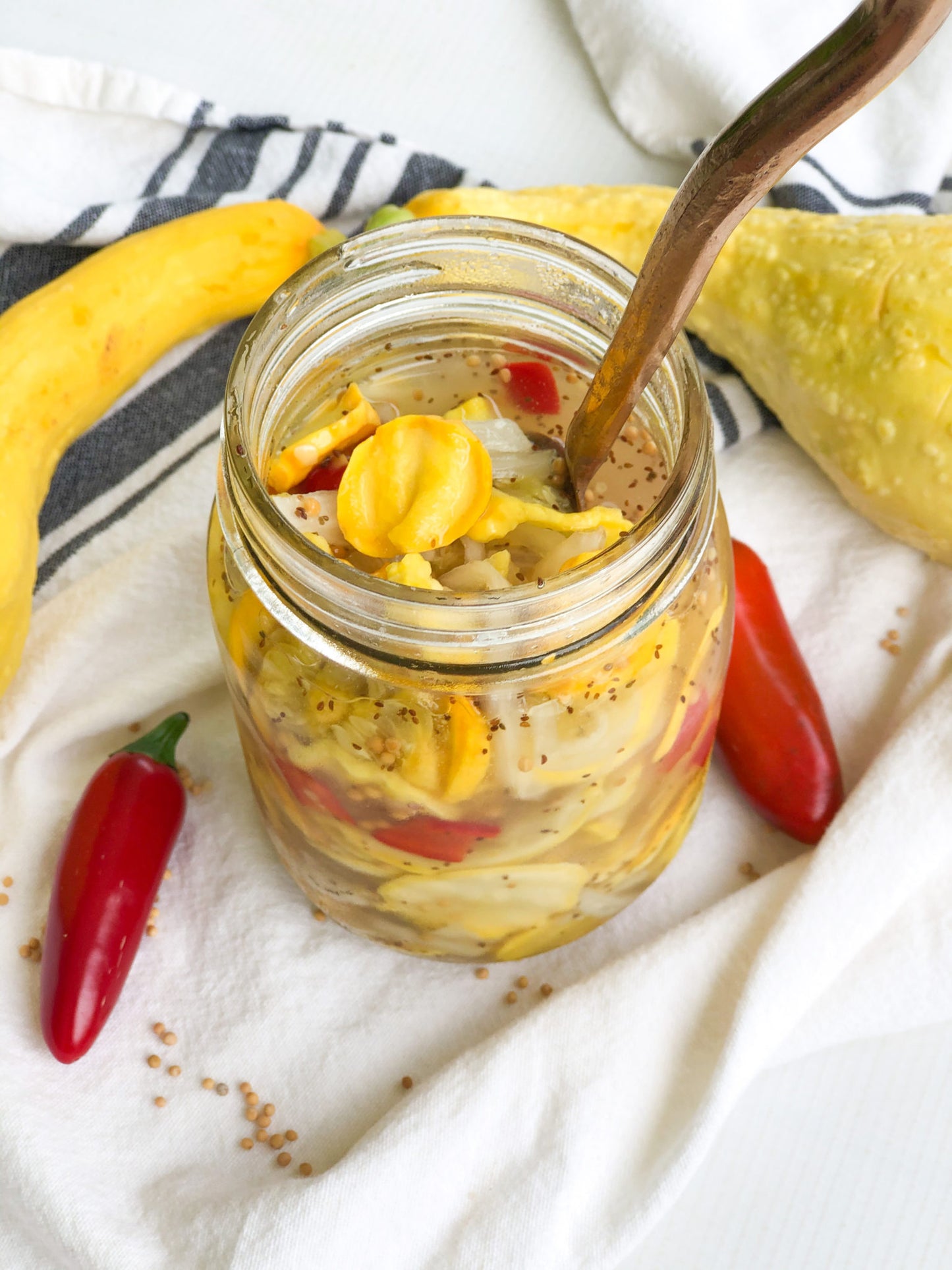 Sweet Pickled Jalapeño Squash Pt