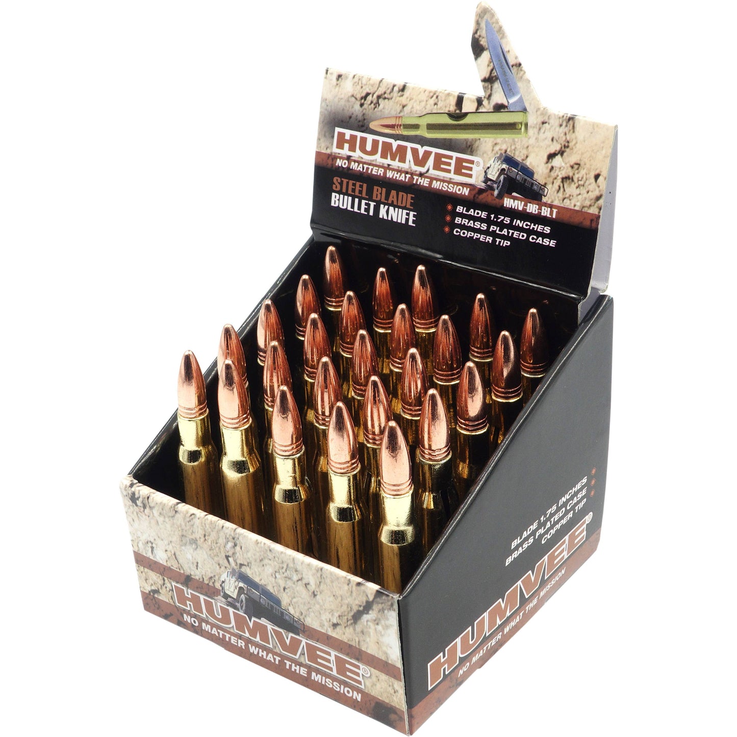 Humvee Bullet Knife Display, Box of 25