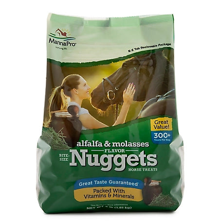 Shop all Manna Pro Manna Pro Alfalfa and Molasses Nugget Horse Treats, 4 lb.