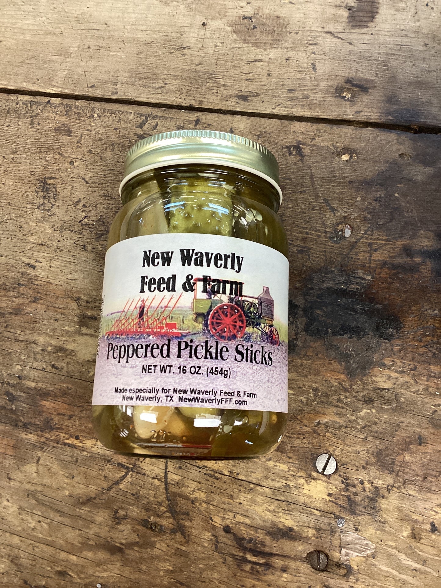 New Waverly Feed  Peppered Pickle Sticks 16oz