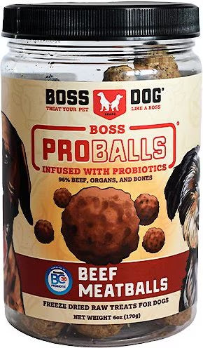 Treat Meatballs Beef Freeze Dried 6oz Jar