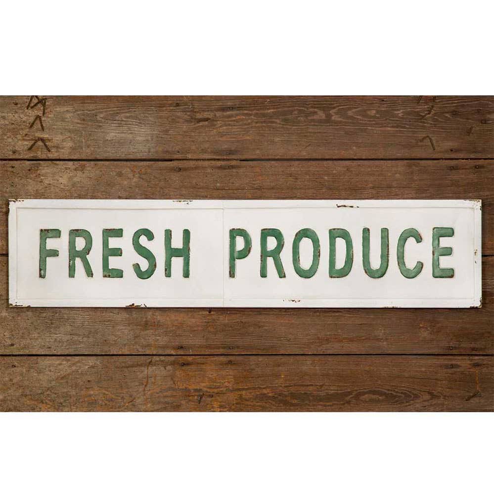 Fresh Produce Metal Wall Sign - Thumbnail 3