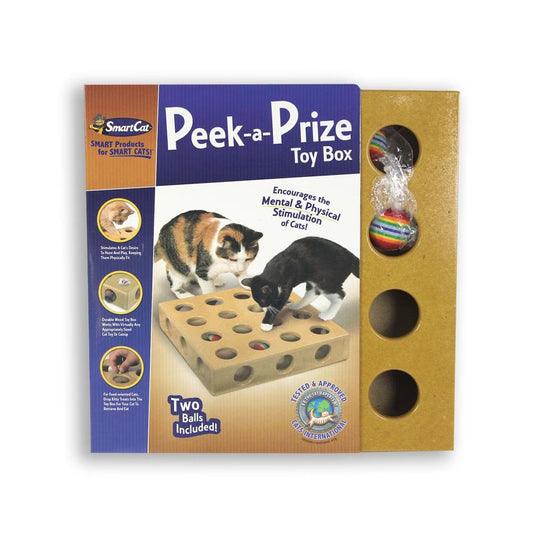 Cat Toy Peek-A-Prize Box