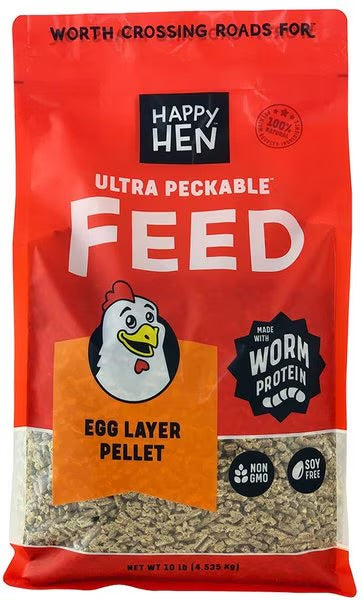 Happy Hen Lay Pellet Non GMO w/Worm Protein 10lbs