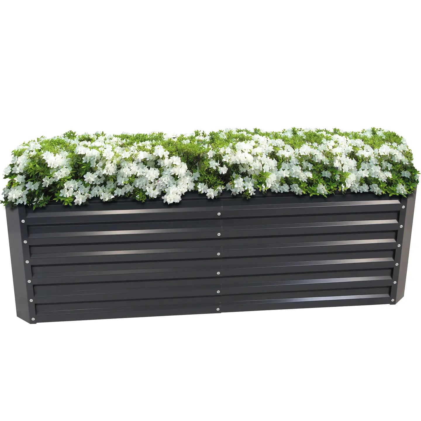 Sunnydaze Galvalume Steel Raised Garden Bed - 71" Rectangle