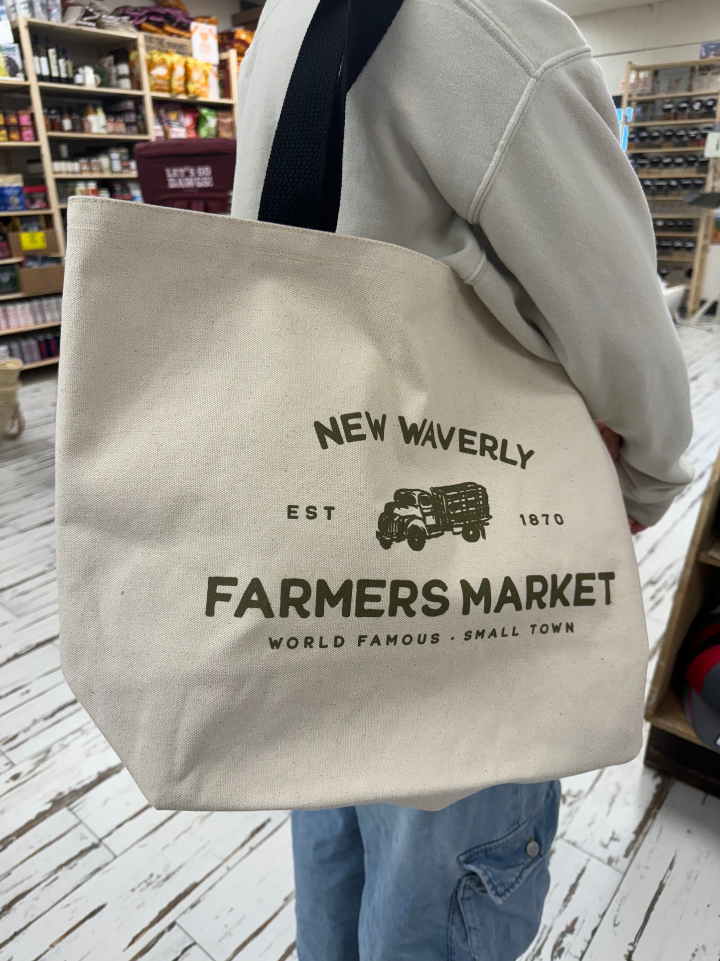 New Waverly Farmers Market 20 oz. Canvas Heavyweight Tote