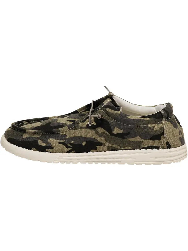Norty Men Lightweight Loafer Slip On Lace Up Boat Shoe 42050