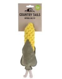 Country tails dog toy