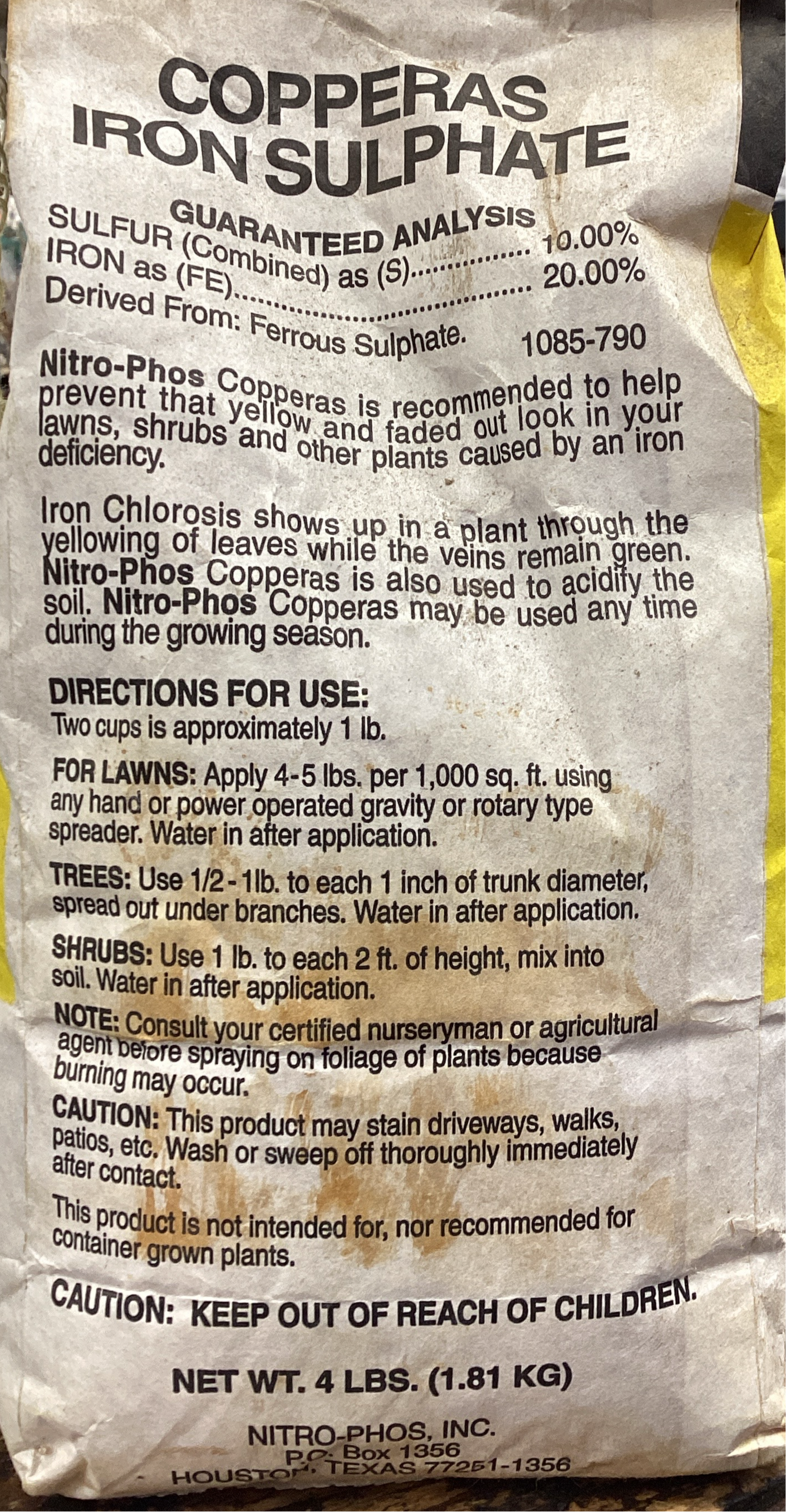 Copperas Iron Sulphate
