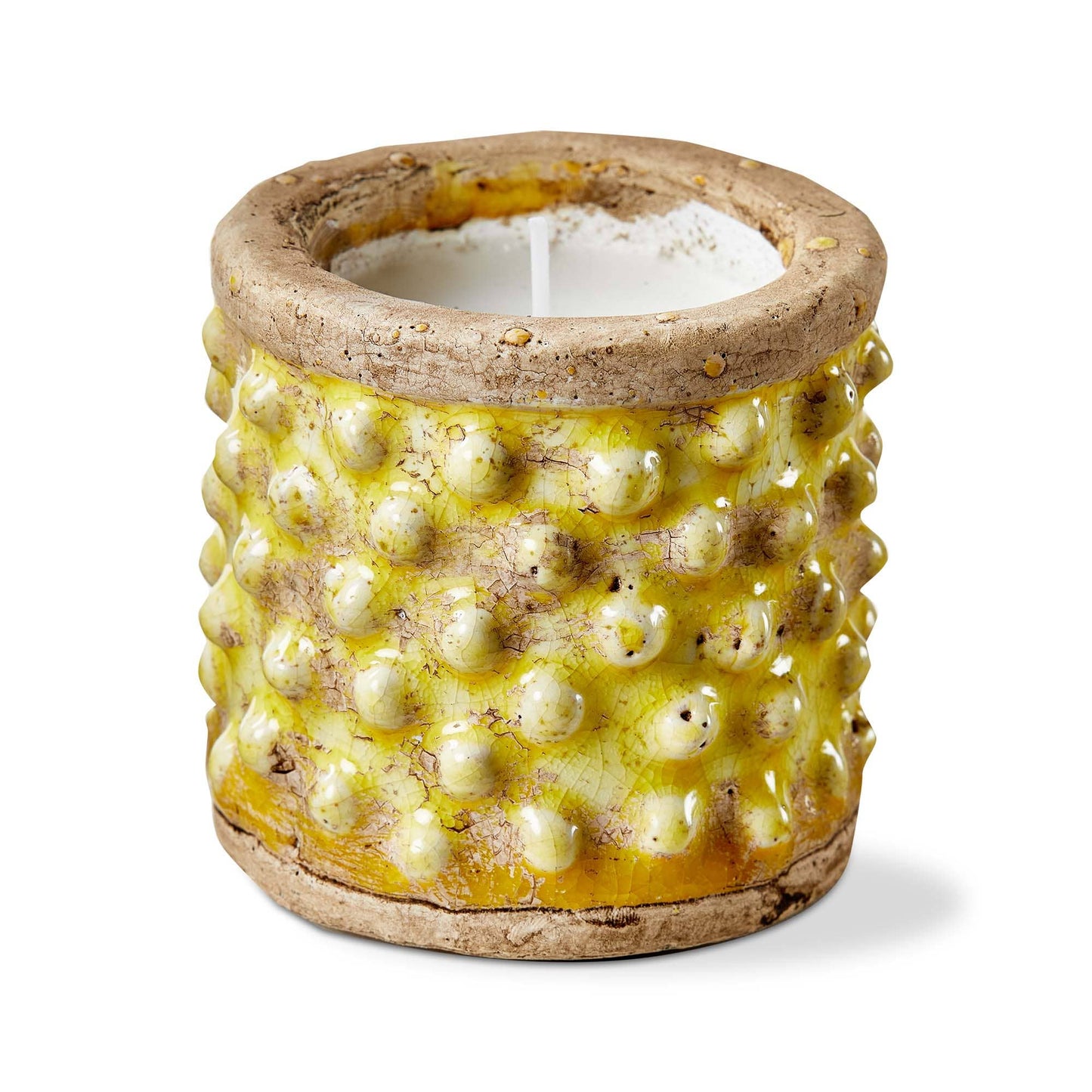 Hobnail Citronella Candle Yellow