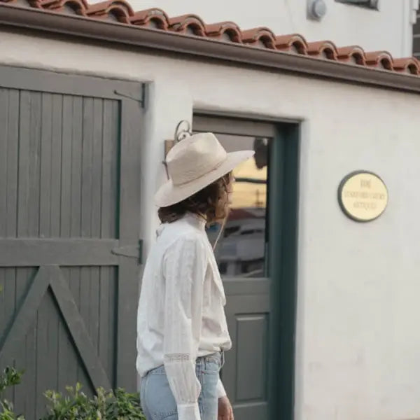 La Playa Straw Fedora with Chin Cord