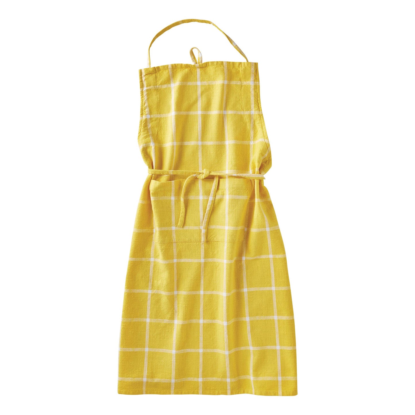 Classic Check Slub Apron - Yellow