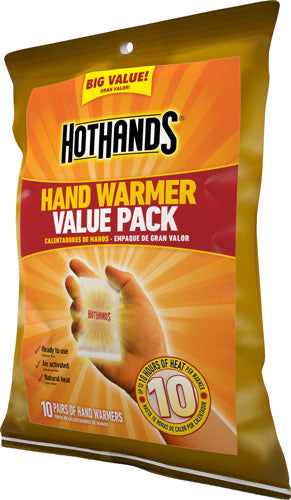 HOTHANDS HAND WARMER VALUE PACK 10 PAIRS PER PACK