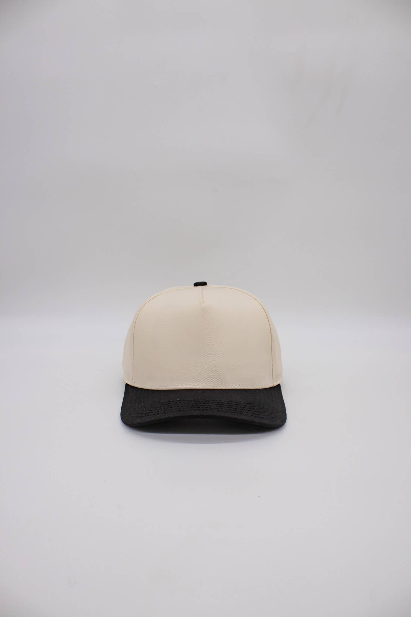 Canvas Blank Trucker Hat Two-Tone Snapback 5 Panel Cream Tan