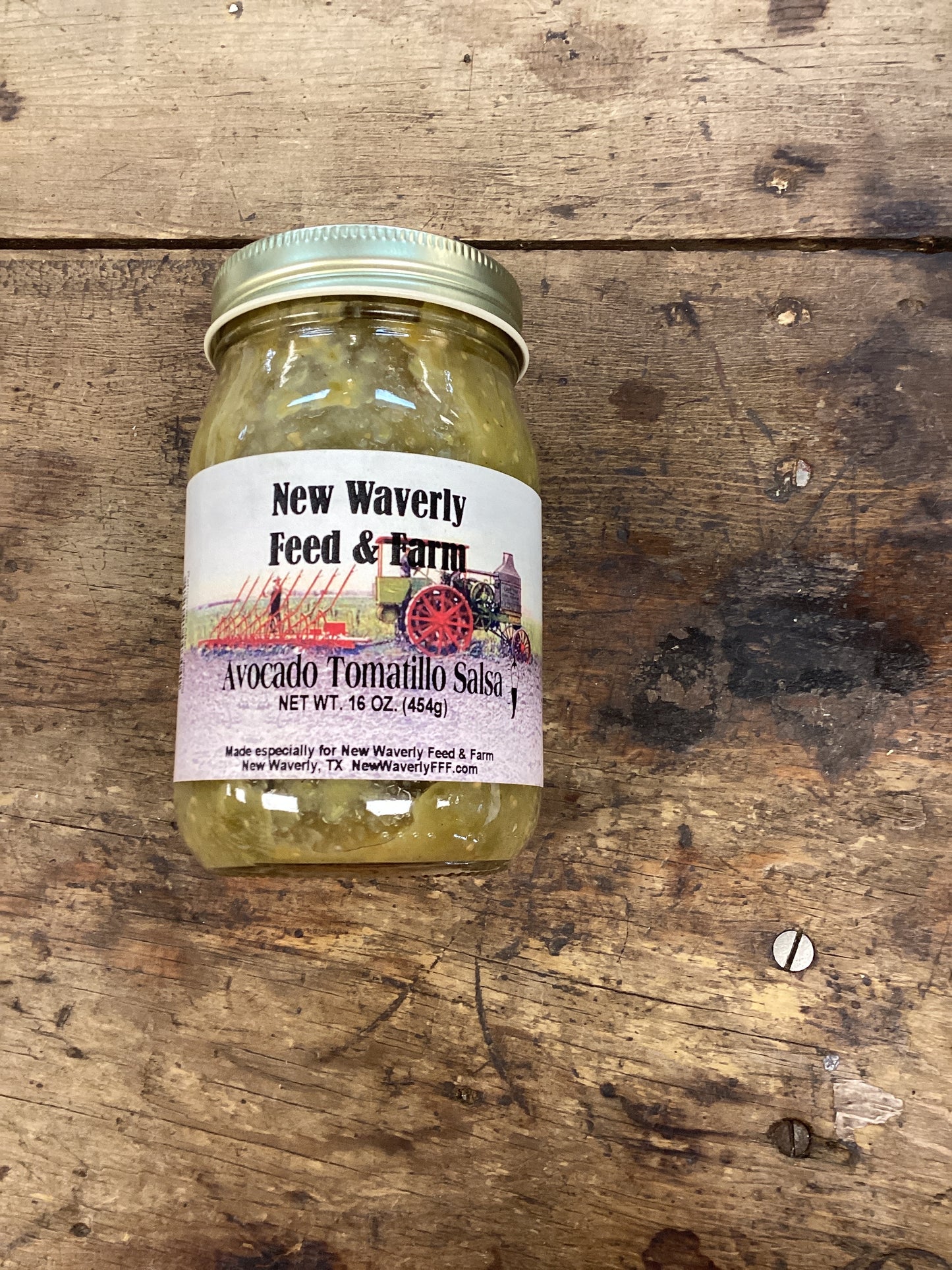 New Waverly Hot Avocado Tomatillo Salsa 16oz
