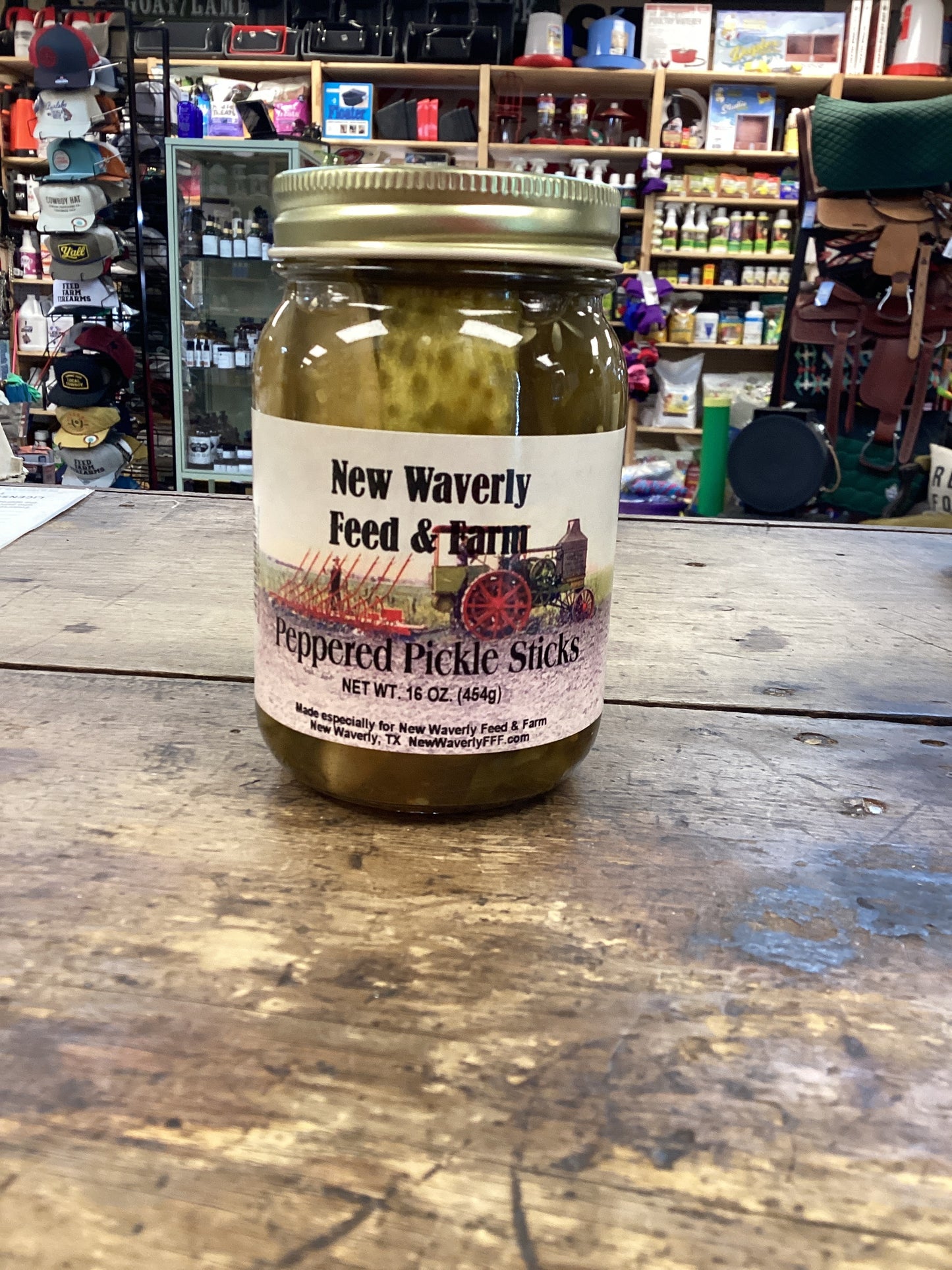 New Waverly Feed  Peppered Pickle Sticks 16oz