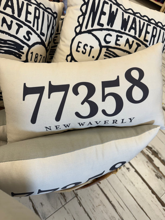 Hand Made Custom Zip Code Pillow