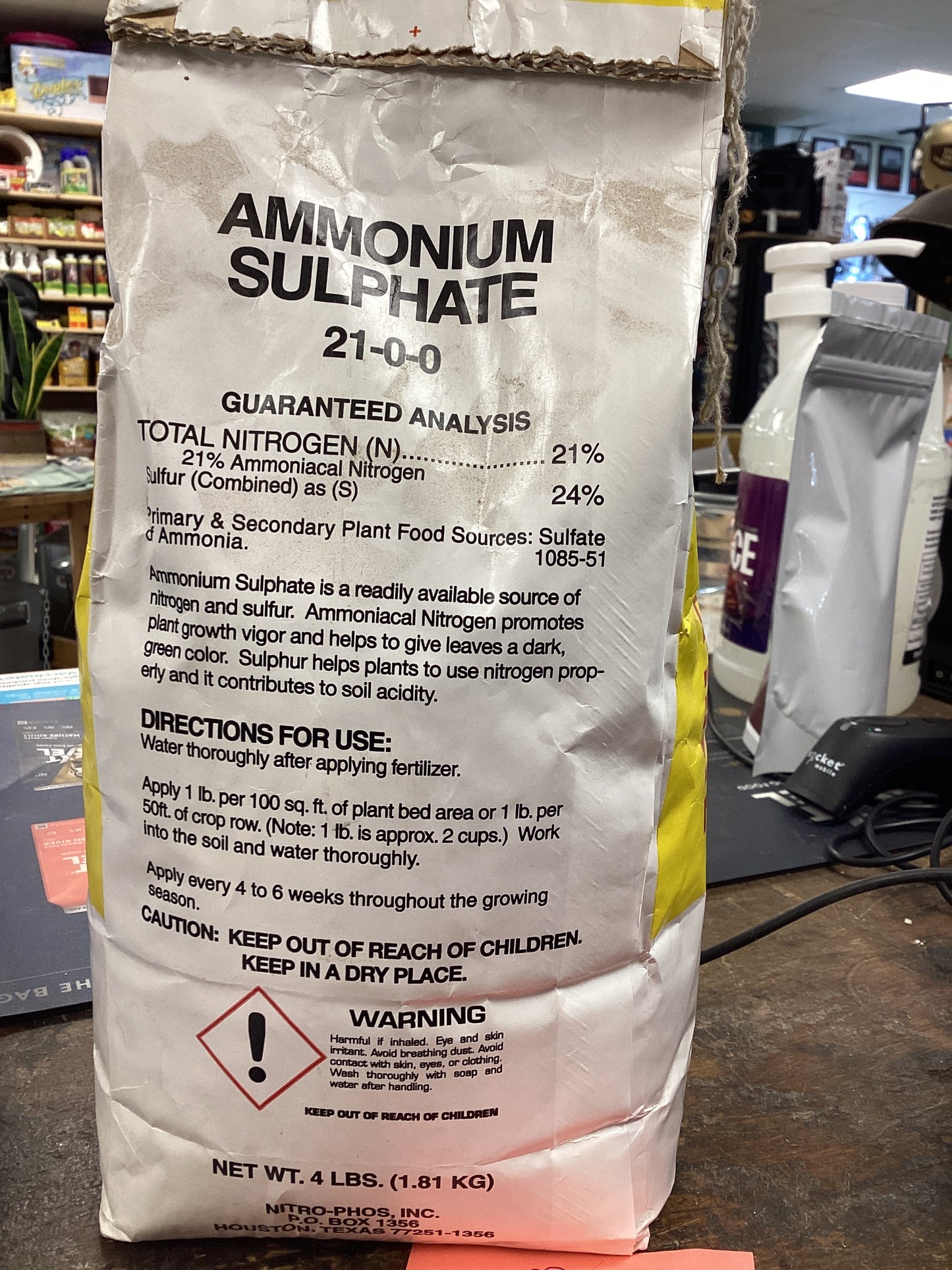 Ammonium Sulphate 21-0-0 4lbs