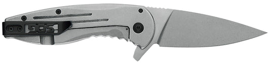 S.O.G Aegis FLK 3.40" Folding Clip Point Satin 4116 Stainless Steel Blade/Silver Stainless Steel Handle Includes Pocket Clip