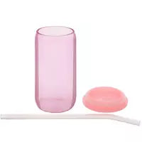 Pink Glass w/ Lid