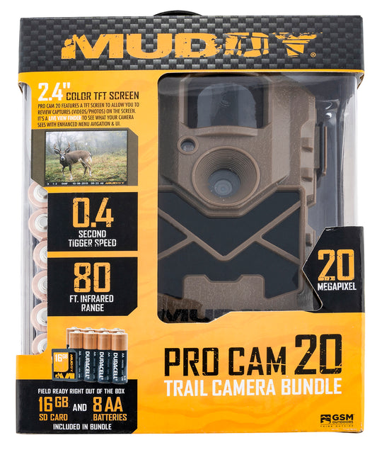 Muddy MUDMTC20VK Pro-Cam 20 Combo Brown LCD Display 20 MP Resolution SD Card Slot Up to 32GB Memory