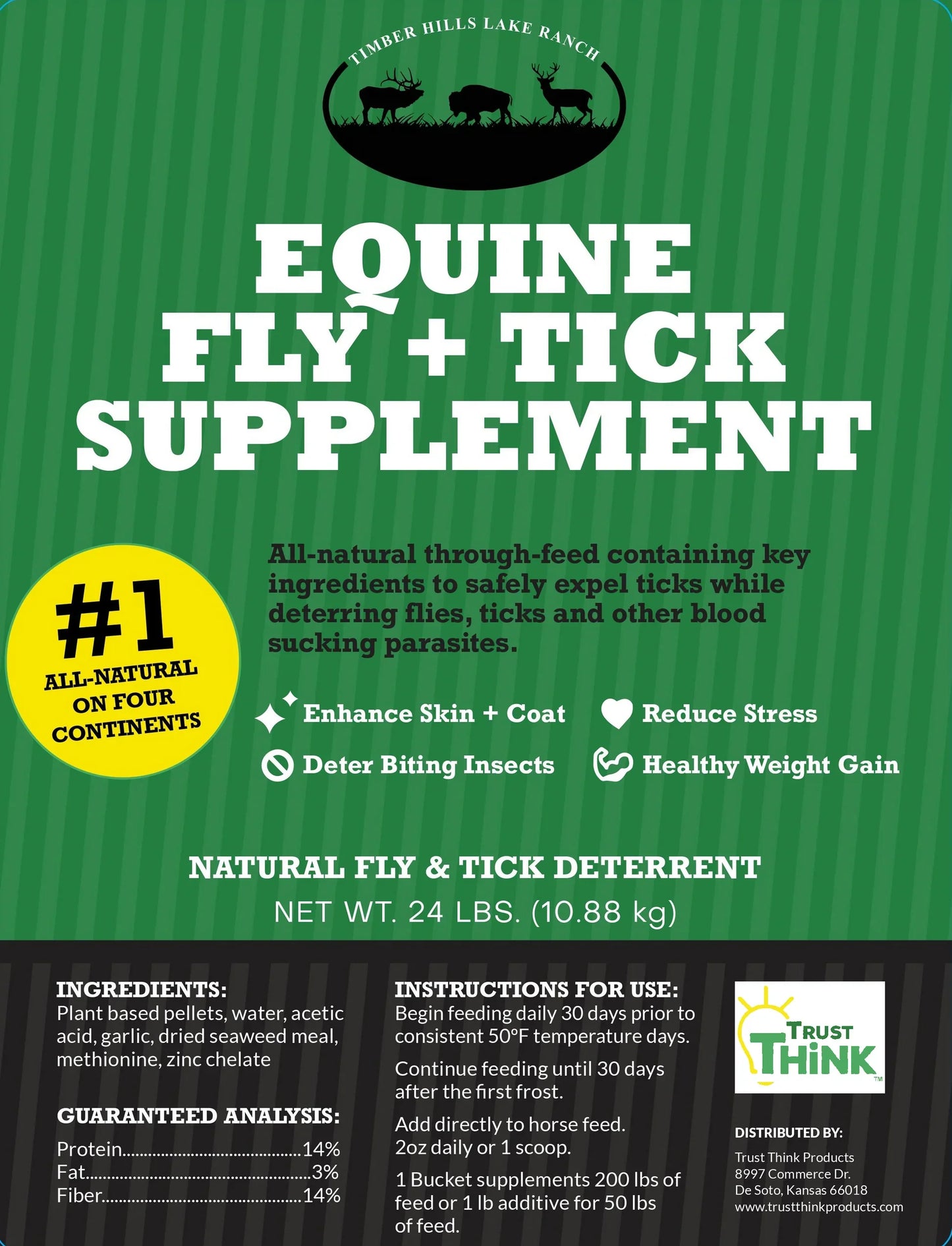 Equine Fly + Tick Supplement 4lb Bucket
