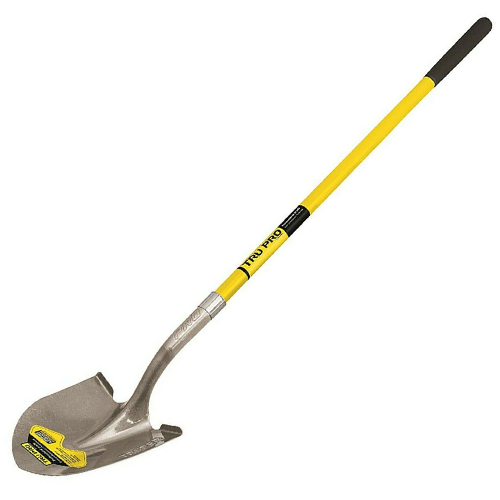 Tru Pro Long Handle Fiberglass Round-Point Shovel, 14 gauge - 48"