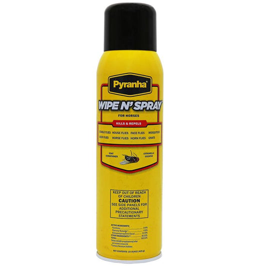 Pyranha Wipe N' Spray Aerosol for Horses 15oz