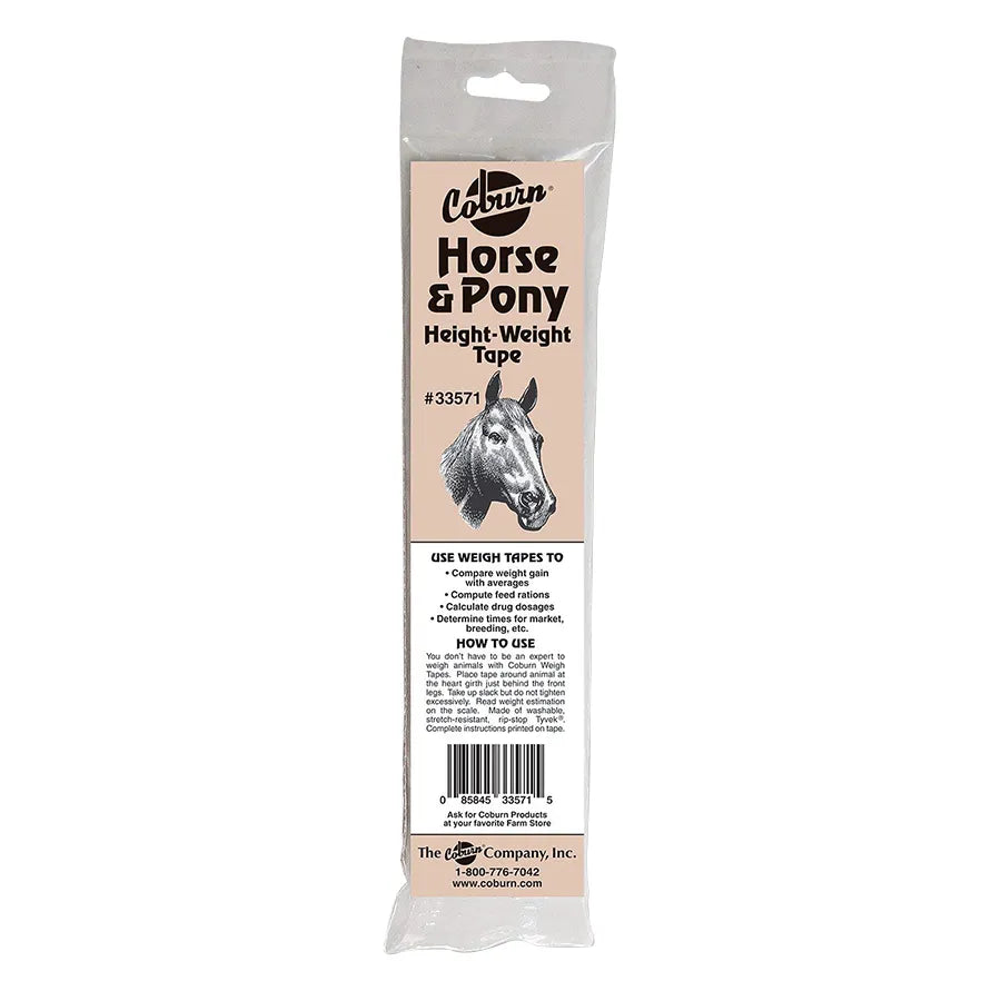Coburn Horse & Pony height-weight tape