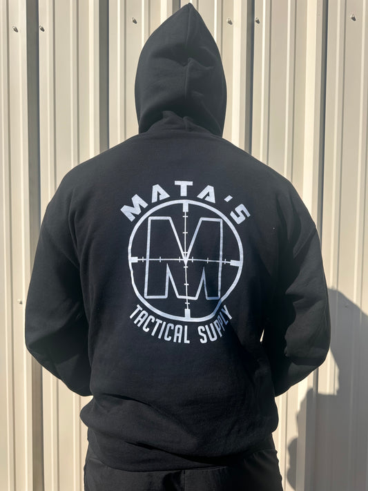 Mata's Tactical Supply Hoodie with Red/White/Blue Logo