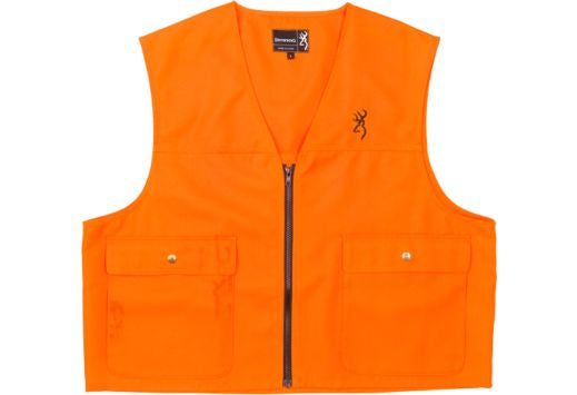 BROWNING JUNIOR SAFETY VEST W/LOGO BLAZE ORANGE MEDIUM