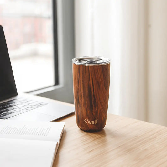 Stainless Steel Tumbler with Lid - Teakwood