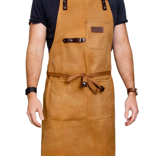 Tan Waxed Canvas Apron