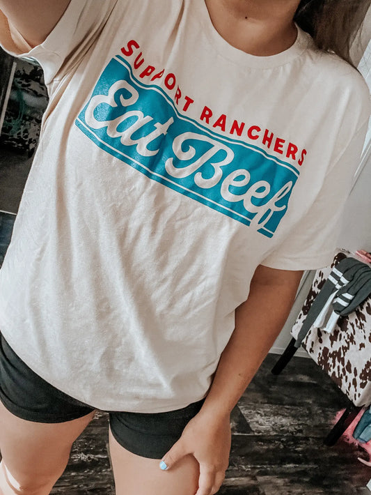 Support Ranchers Eat Beef Tee- UNISEX