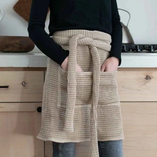 Organic Cotton Half Apron in Waffle - Super Sale