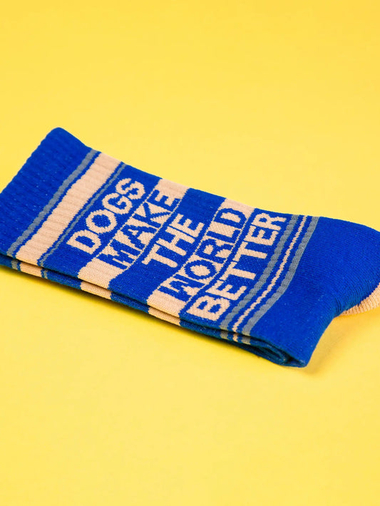 Dogs Make the World Better Gym Crew Socks